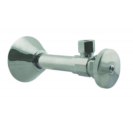 Westbrass Angle Stop - 1/2" Copper Sweat x 3/8" OD Comp. in Satin Nickel D1112-07